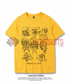 OneHeroSuits Attack On Titan Creative Print Anime The Nine Titan T-shirt