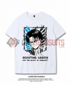 OneHeroSuits Attack On Titan Creative Print Anime T-shirt Eren/Levi/Mikasa