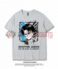 OneHeroSuits Attack On Titan Creative Print Anime T-shirt Eren/Levi/Mikasa