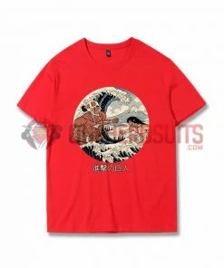 OneHeroSuits Attack On Titan Creative Print Anime Ukiyoe T-shirt