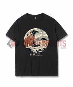 OneHeroSuits Attack On Titan Creative Print Anime Ukiyoe T-shirt