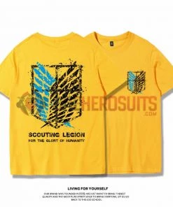 OneHeroSuits Attack On Titan Creative Print Anime Scout Legion Wings Of Liberty T-shirt
