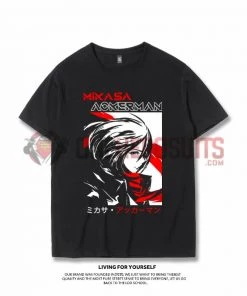 OneHeroSuits Attack On Titan Creative Print Anime Colorful T-shirt Levi/Eren/Mikasa/Armin