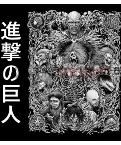 OneHeroSuits Attack On Titan Creative Print Anime Eren Nine Titan T-shirt