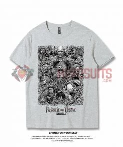 OneHeroSuits Attack On Titan Creative Print Anime Eren Nine Titan T-shirt
