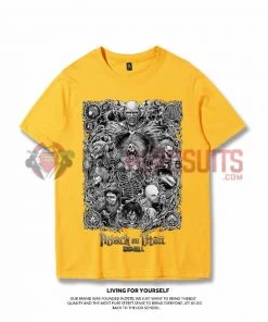OneHeroSuits Attack On Titan Creative Print Anime Eren Nine Titan T-shirt