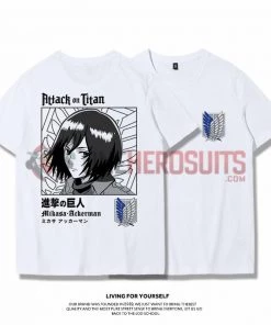 OneHeroSuits Attack On Titan Creative Print Anime T-shirt Eren/Armin/Levi/Mikasa