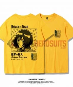OneHeroSuits Attack On Titan Creative Print Anime T-shirt Eren/Armin/Levi/Mikasa