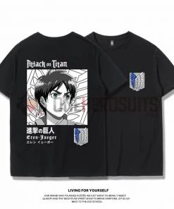 OneHeroSuits Attack On Titan Creative Print Anime T-shirt Eren/Armin/Levi/Mikasa