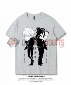 OneHeroSuits Jujutsu Kaisen Creative Print Anime Gojo Satoru And Geto Suguru Joint T-shirt