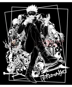 OneHeroSuits Jujutsu Kaisen Creative Print Anime Gojo Satoru Cotton T-shirt