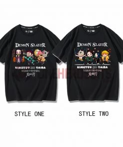 OneHeroSuits Demon Slayer Creative Print Anime T-shirt Two Styles