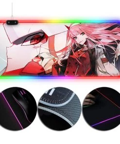 OneHeroSuits DARLING In The FRANXX Mouse Pad Zero Two Printed RGB Gaming Mouse Pad