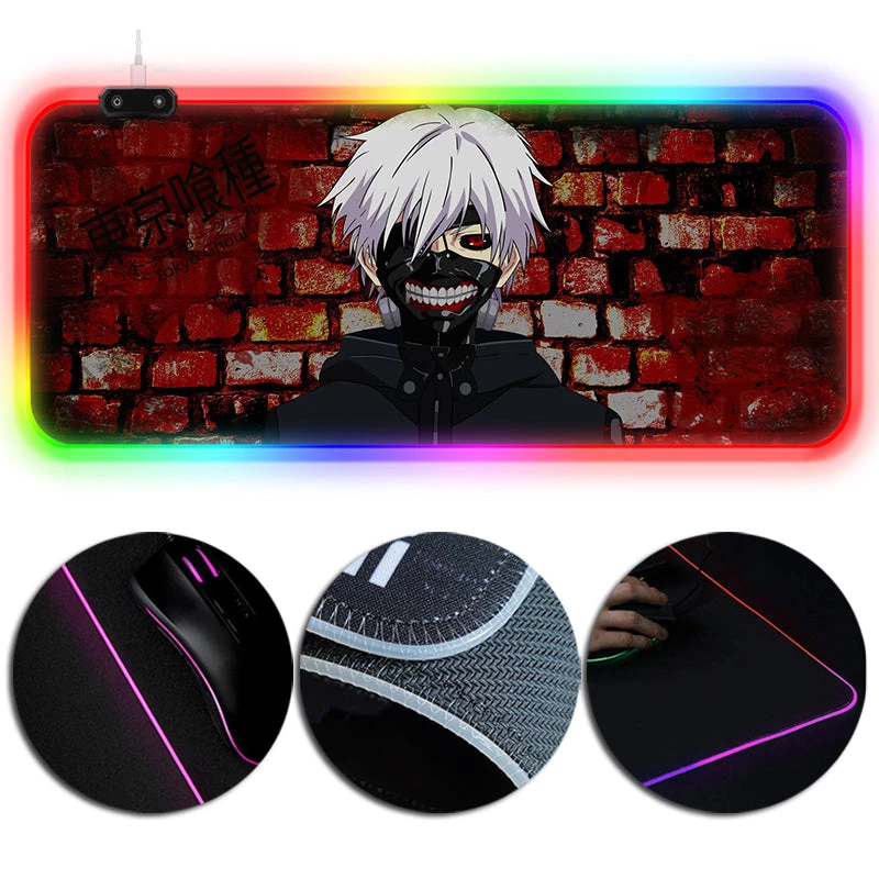 OneHeroSuits Tokyo Ghoul LED Mouse Pad Creative Painting Gaming Mouse Pad XL 1 OneHeroSuits Tokyo Ghoul LED Mouse Pad Creative Painting Gaming Mouse Pad XL
