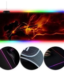 OneHeroSuits RGB Lighting Mouse Pad Zenitsu Agatsuma No Yaiba Breath Of Thunder Ver.1