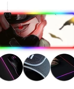 OneHeroSuits Kakashi Mangekyou Sharingan Printing RGB Gaming Mouse Pad Extra Large