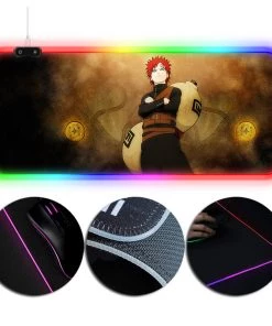 OneHeroSuits Naruto Gaara Printed RGB Gaming Mouse Pad Extra Large Size