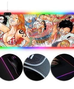 OneHeroSuits RGB Gaming Mouse PAD The Straw Hat Pirates Creative Printing Extra Large