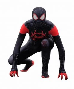 OneHeroSuits Miles Morales Spandex Suit Halloween Black Spider Cosplay Bodysuit
