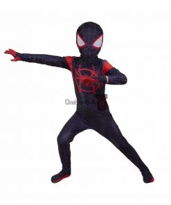 OneHeroSuits Zentai/Jumpsuit Kids Miles Morales Cosplay Suit Into The Spider Verse Spandex BodySuit