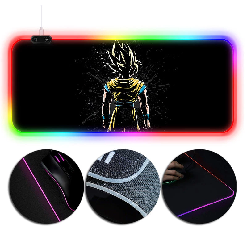 OneHeroSuits RGB Gaming Mouse Pad Extra Large Dragon Ball Super Saiyan Printed Edition 1 OneHeroSuits RGB Gaming Mouse Pad Extra Large Dragon Ball Super Saiyan Printed Edition