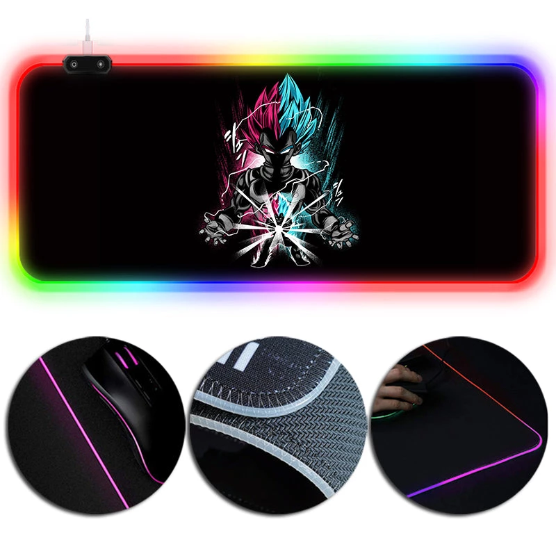 OneHeroSuits Vegeta Super Saiyan Printed LED Mouse Pad Large Extended Mousepad 1 OneHeroSuits Vegeta Super Saiyan Printed LED Mouse Pad Large Extended Mousepad