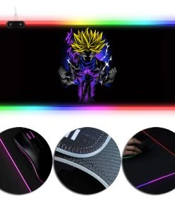 OneHeroSuits Trunks Super Saiyan Printed LED Mouse Pad Large Extended Mousepad Full Desktop