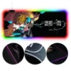 1herosuits RGB Mouse Pad With Creative Zenitsu Agatsuma Breath Of Thunder Printing
