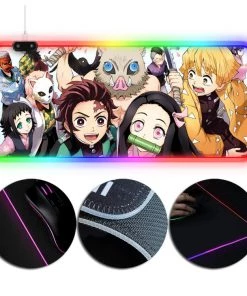 OneHeroSuits Demon Slayer Tanjiro Kamado Team Printing RGB Mouse Pad