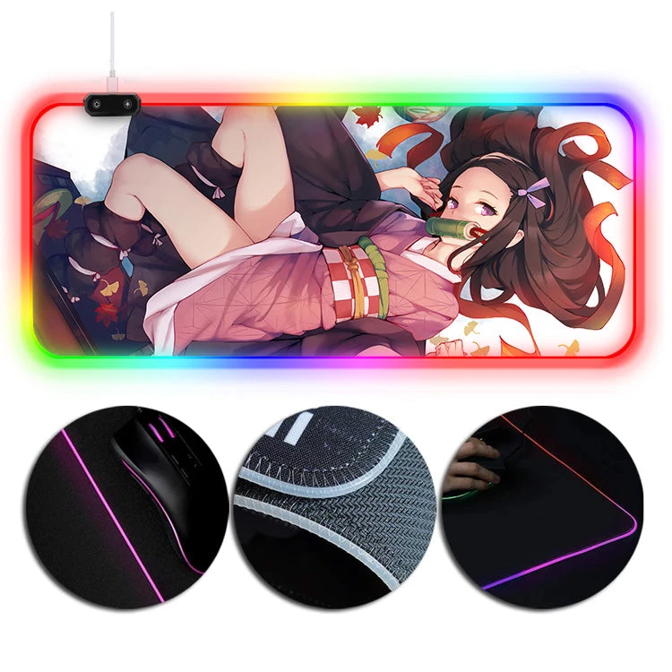 OneHeroSuits Demon Slayer RGB Mouse PAD Nezuko Kamado Kimetsu No Yaiba Printing 7 OneHeroSuits Demon Slayer RGB Mouse PAD Nezuko Kamado Kimetsu No Yaiba Printing