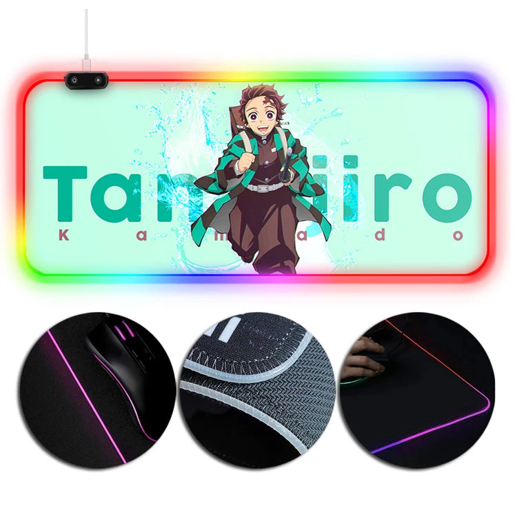 OneHeroSuits Demon Slayer Tanjiro Theme Printed RGB Gaming Mouse Pad Extra Large 1 OneHeroSuits Demon Slayer Tanjiro Theme Printed RGB Gaming Mouse Pad Extra Large