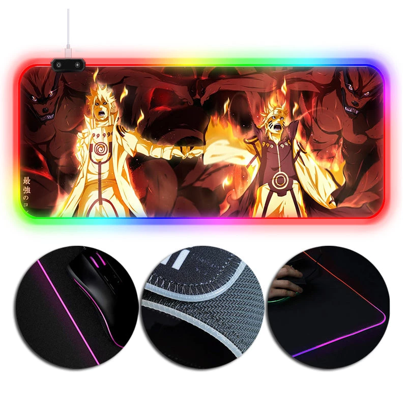 OneHeroSuits Naruto Mouse Pad Double Nine Tailed Fox Printed RGB Gaming Mouse Pad Extra Large 1 OneHeroSuits Naruto Mouse Pad Double Nine Tailed Fox Printed RGB Gaming Mouse Pad Extra Large