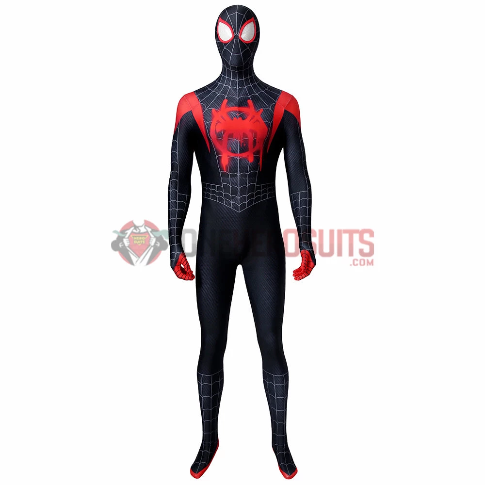 OneHeroSuits Zentai/Jumpsuit Spider-Man Into The Spider-Verse Miles Morales Cosplay Costume HD Printed Jumpsuits 2 OneHeroSuits Zentai/Jumpsuit Spider-Man Into The Spider-Verse Miles Morales Cosplay Costume HD Printed Jumpsuits