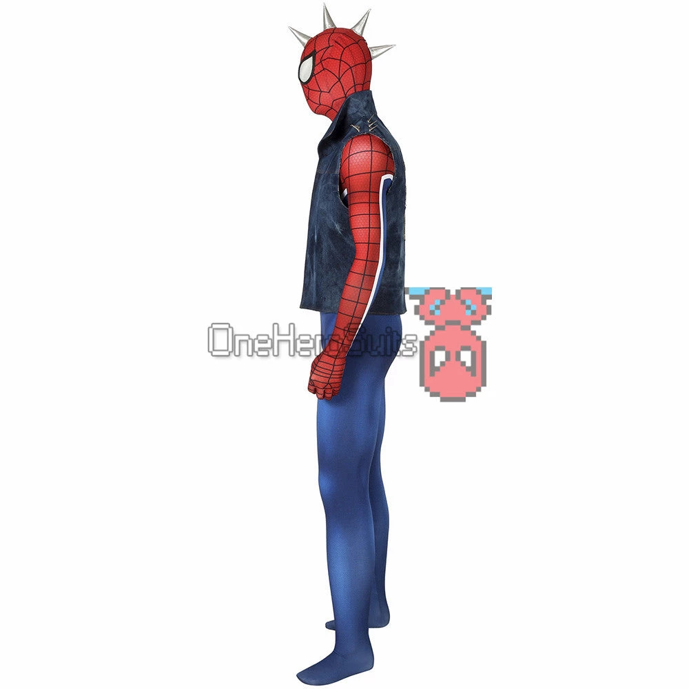 OneHeroSuits Punk-Rock Spidey Suit Hobart Brown Bodysuit With Vest 4 OneHeroSuits Punk-Rock Spidey Suit Hobart Brown Bodysuit With Vest