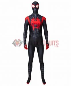 OneHeroSuits Zentai/Jumpsuit Miles Morales Suit Into The Spider Verse Black Bodysuit