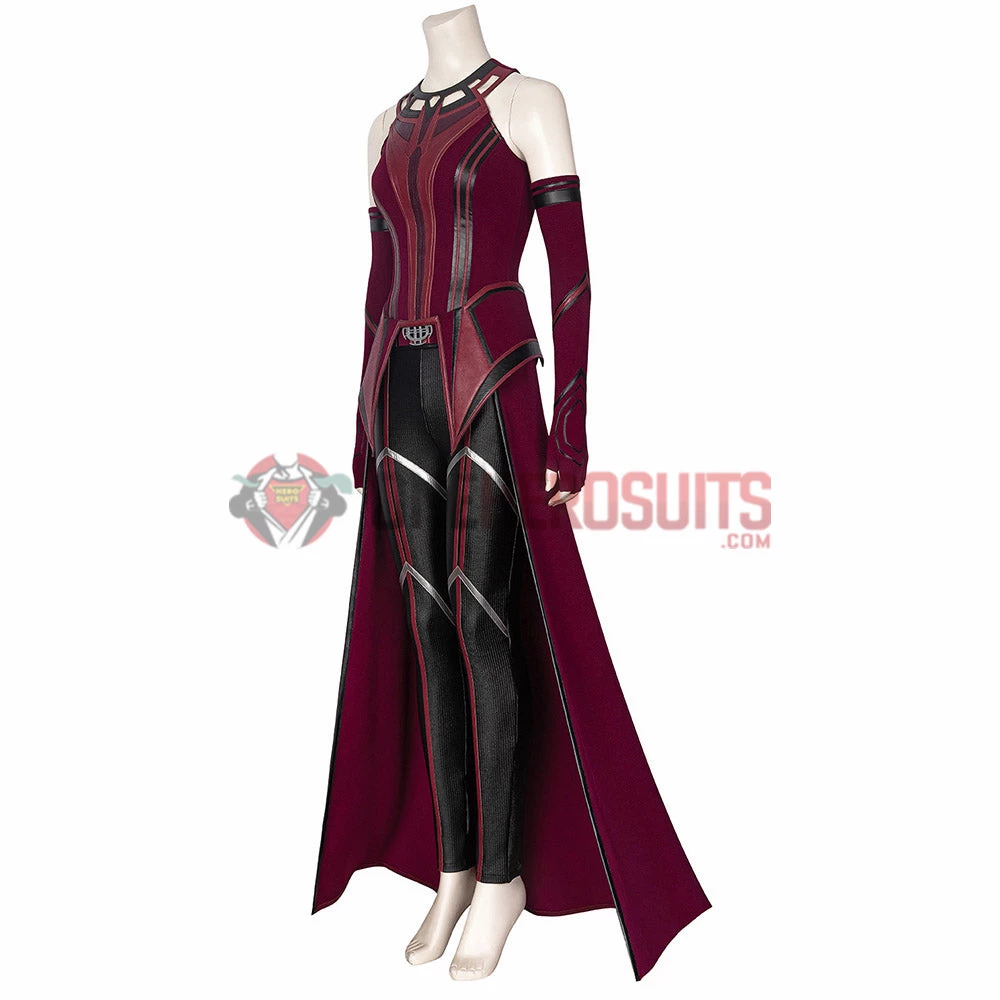 OneHeroSuits Wandavision Scarlet Witch Cosplay Costumes Halloween Carnival Set 12 OneHeroSuits Wandavision Scarlet Witch Cosplay Costumes Halloween Carnival Set
