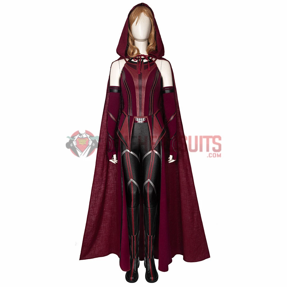 OneHeroSuits Wandavision Scarlet Witch Cosplay Costumes Halloween Carnival Set 7 OneHeroSuits Wandavision Scarlet Witch Cosplay Costumes Halloween Carnival Set