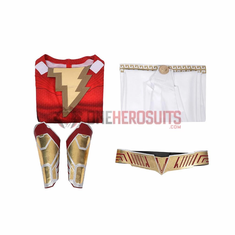 OneHeroSuits Shazam 2 Cospaly Costume Shazam 2 Billy Batson Cosplay Suit Costumes 2 OneHeroSuits Shazam 2 Cospaly Costume Shazam 2 Billy Batson Cosplay Suit Costumes