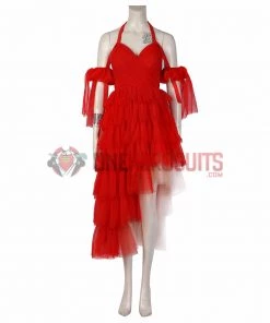 OneHeroSuits The Suicide Squad 2 Harley Quinn Red Dress Cosplay Costume