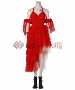 OneHeroSuits The Suicide Squad 2 Harley Quinn Red Dress Cosplay Costume