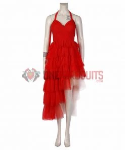 OneHeroSuits The Suicide Squad 2 Harley Quinn Red Dress Cosplay Costume