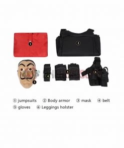 OneHeroSuits Costumes Money Heist Cosplay Costume La Casa De Pape Suit With Vest