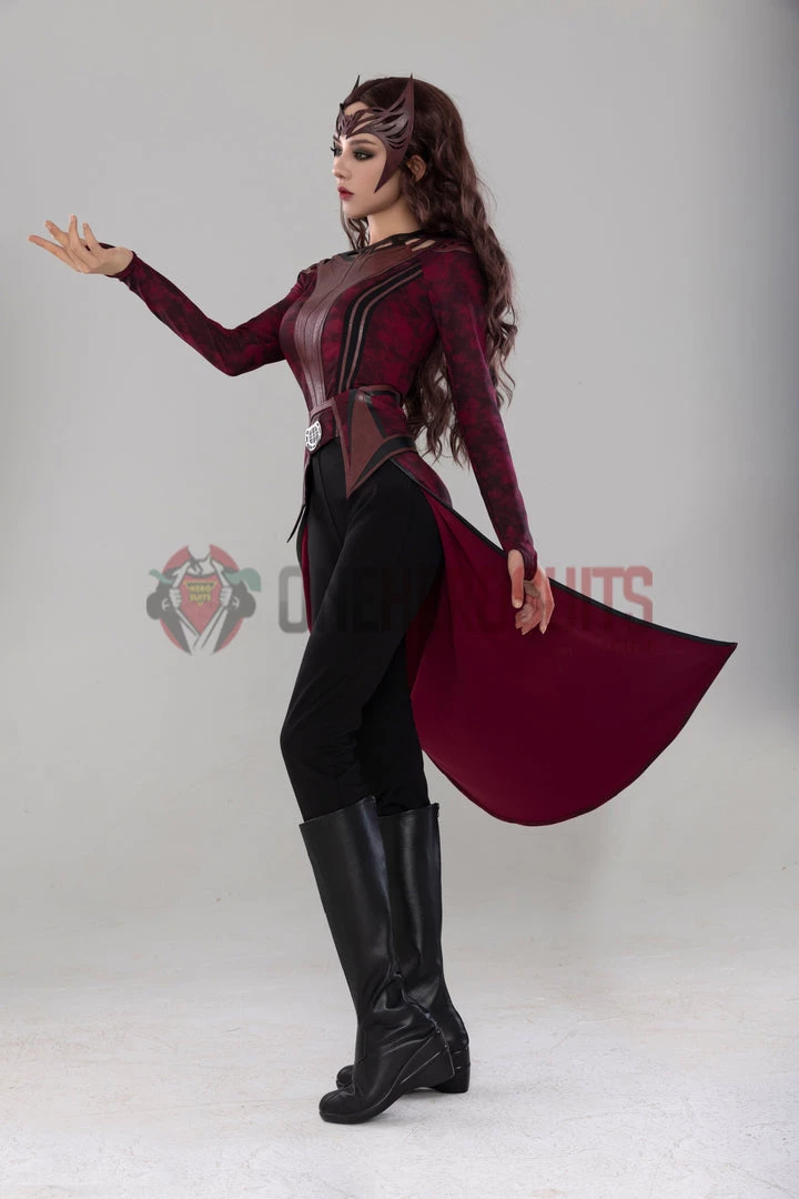 OneHeroSuits Wanda Scarlet Witch Cosplay Costumes In The Multiverse Of Madness Halloween Suits 4 OneHeroSuits Wanda Scarlet Witch Cosplay Costumes In The Multiverse Of Madness Halloween Suits