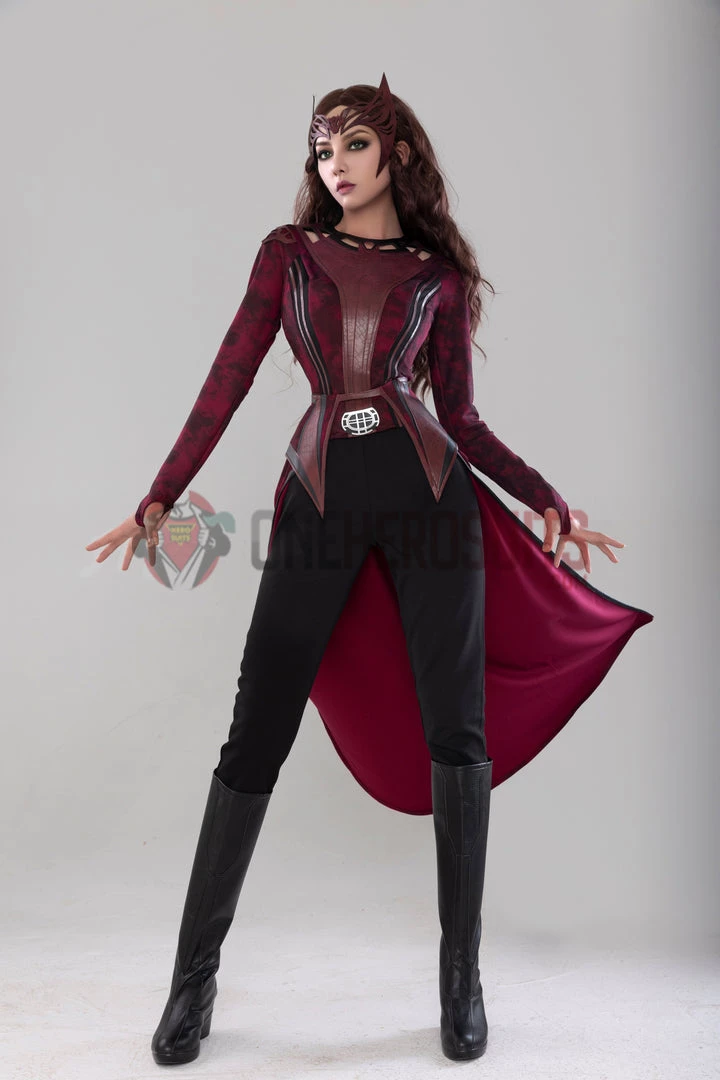 OneHeroSuits Wanda Scarlet Witch Cosplay Costumes In The Multiverse Of Madness Halloween Suits 2 OneHeroSuits Wanda Scarlet Witch Cosplay Costumes In The Multiverse Of Madness Halloween Suits