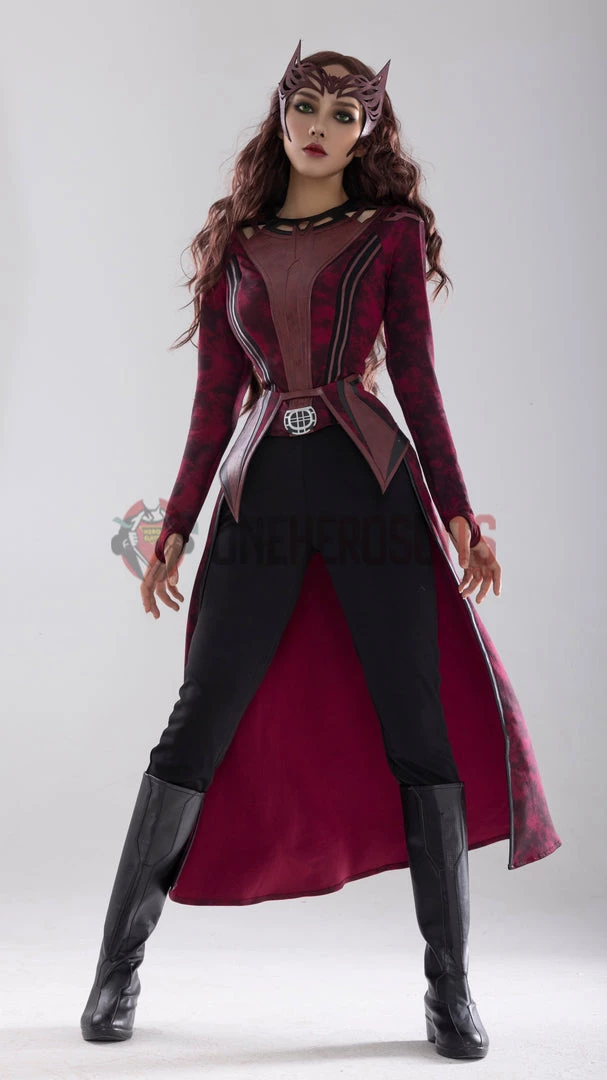 OneHeroSuits Wanda Scarlet Witch Cosplay Costumes In The Multiverse Of Madness Halloween Suits 3 OneHeroSuits Wanda Scarlet Witch Cosplay Costumes In The Multiverse Of Madness Halloween Suits