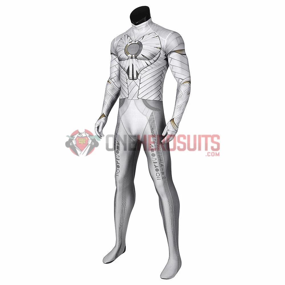 OneHeroSuits Moon Knight Cosplay Costumes White Spandex Bodysuit With Cloak 11 OneHeroSuits Moon Knight Cosplay Costumes White Spandex Bodysuit With Cloak