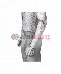 OneHeroSuits Moon Knight Cosplay Costumes White Spandex Bodysuit With Cloak 47 OneHeroSuits Moon Knight Cosplay Costumes White Spandex Bodysuit With Cloak