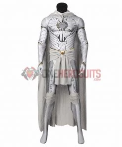 OneHeroSuits Moon Knight Cosplay Costumes White Spandex Bodysuit With Cloak 33 OneHeroSuits Moon Knight Cosplay Costumes White Spandex Bodysuit With Cloak