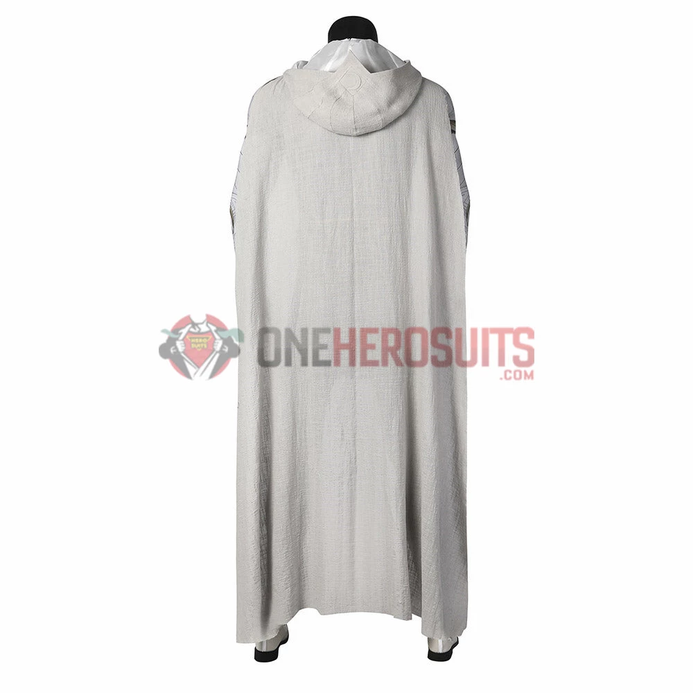 OneHeroSuits Moon Knight Cosplay Costumes White Spandex Bodysuit With Cloak 4 OneHeroSuits Moon Knight Cosplay Costumes White Spandex Bodysuit With Cloak