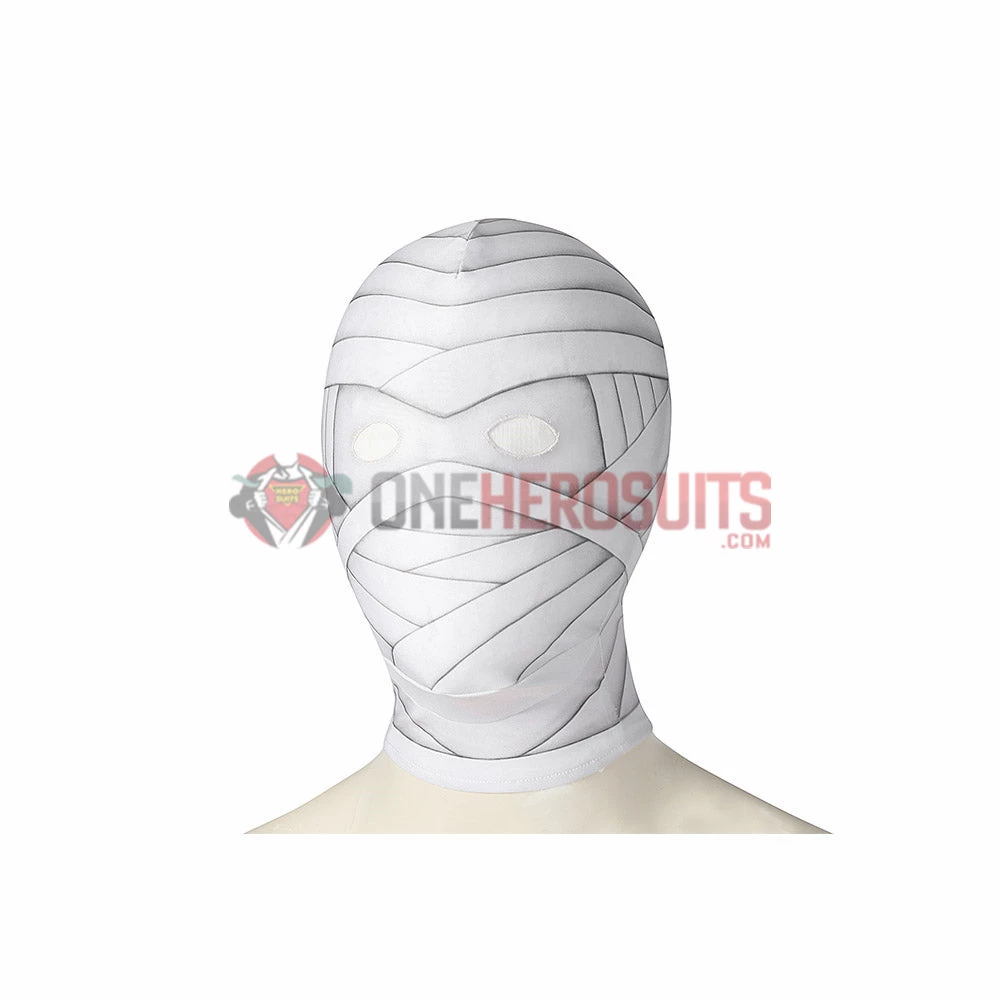 OneHeroSuits Moon Knight Cosplay Costumes White Spandex Bodysuit With Cloak 13 OneHeroSuits Moon Knight Cosplay Costumes White Spandex Bodysuit With Cloak